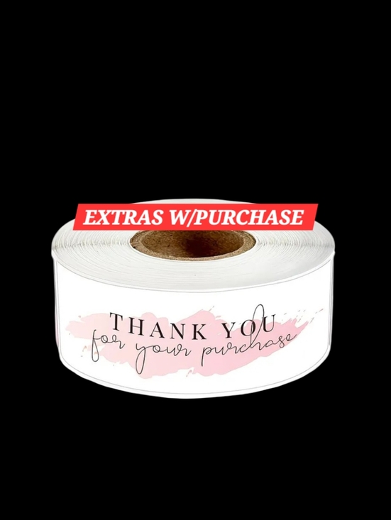 Shipping Supplies Other - 120ct. "Thank You For Your Purchase" - White & Pink Bonus 3 Random Polymailers
